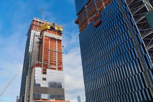 Skyscrapers under construction in New York city