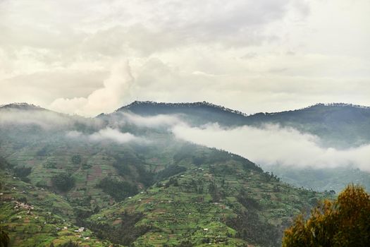 mountain cloudy landscape of eastern Africa region