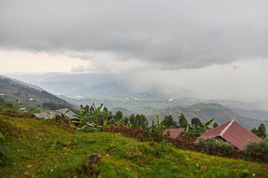 mountain cloudy landscape of eastern Africa region