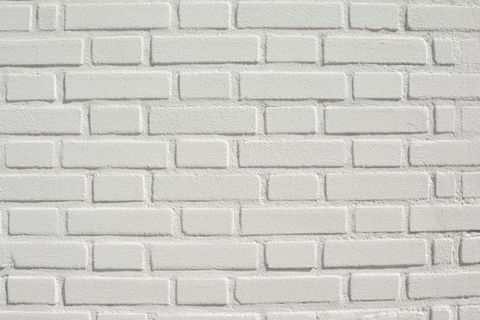White brick wall background and texture Sun day