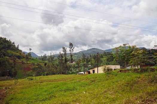 mountain cloudy landscape of eastern Africa region