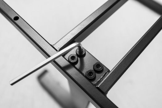 The allen key on metal profile