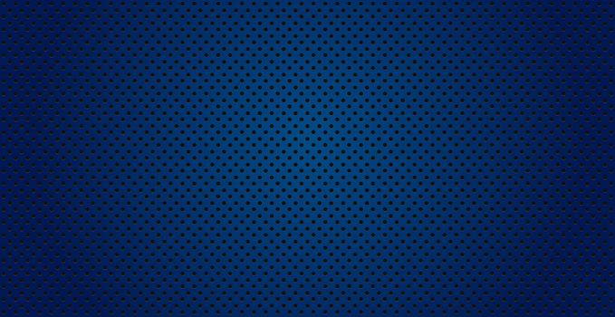 Blue perforated blue background with black holes and glow - illustration