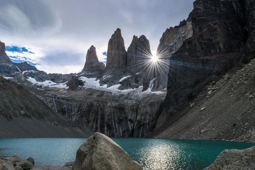 Torres del Paine, National Park - Laguna Torres, famous landmark of Patagonia, Chile