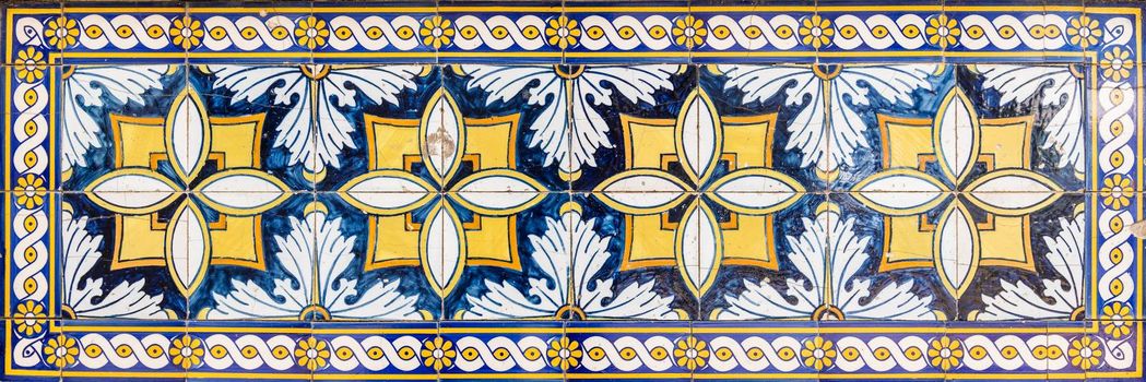 Vintage azulejos, traditional Portuguese tiles.