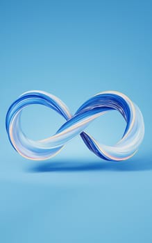 Abstract curve line, Mobius belt, 3d rendering. Computer digital drawing.