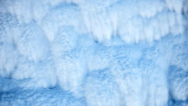 Ice formations. Forms of frozen water.