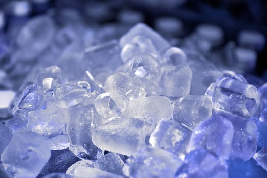 Real ice close up background. Ice for cooling food and drinks