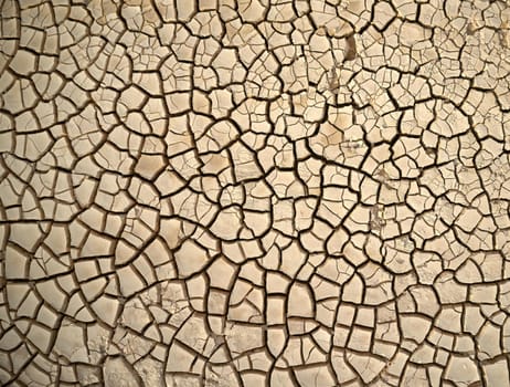 Desert. Aerial view of a beautiful cracks in the ground. texture, deep crack. Effects of heat and drought. effects of global warming. cracked desert landscape.