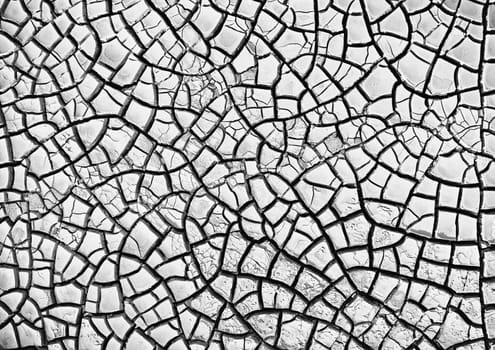 Desert. Aerial view of a beautiful cracks in the ground. texture, deep crack. Effects of heat and drought. effects of global warming. cracked desert landscape.