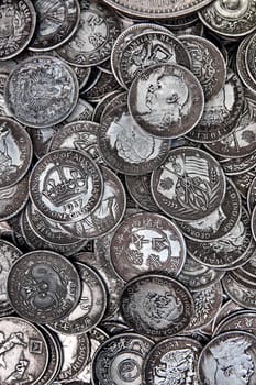 Vintage coins, World ancient coins background