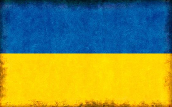 Grunge country flag illustration / Ukraine