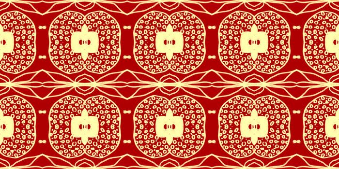 Vintage texture chinese. Abstract japanese background. Oriental asian style. Seamless chinese pattern. Red hand drawn geometric ornament. Art floral ethnic wallpaper. New year chinese pattern.