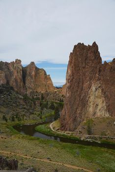 view at smith rock state park in oregon