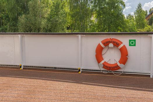 life-saving circle on deck circle travel, holiday leisure ransportation lifestyle Bow shipboard cabin, hip tourists seascape cruise liner lifeboat lower deck drone