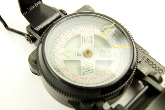 Nice Military green compass on white background
