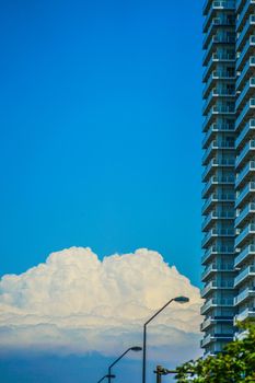 Squid clouds that can be seen from the apartment. Shooting Location: Yokohama-city kanagawa prefecture