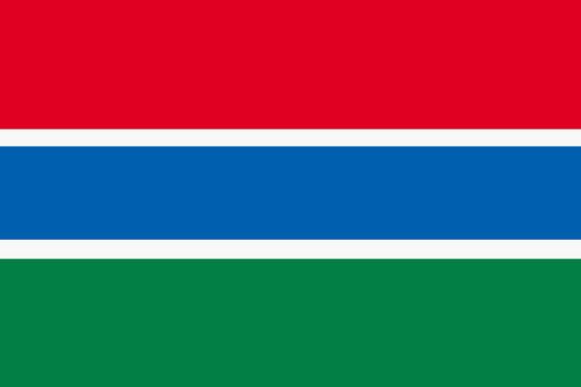 A Gambia flag background illustration red white blue green