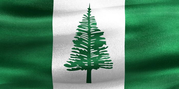 Norfolk Island flag - realistic waving fabric flag