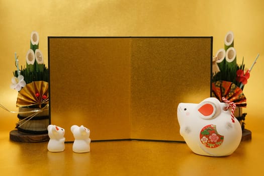 Money year calendar material (New Years card and New Year material). Shooting Location: Yokohama-city kanagawa prefecture