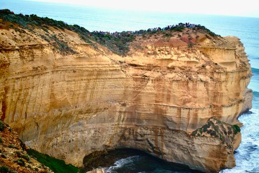 Straight view of Twelves Apostles in Great Ocean Road, Victoria, Australia. Nature view concept