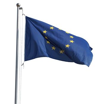 flag of the European Union EU aka Europe isolated over white background