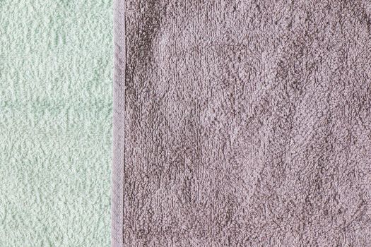 Towel texture and pattern background, high angle view