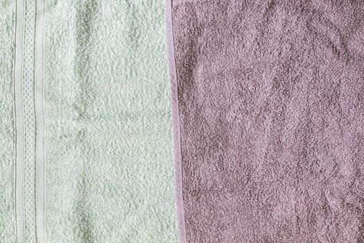 Towel texture and pattern background, high angle view