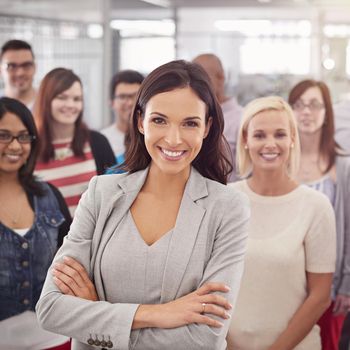 Cropped portrait of a diverse group of businesspeople.