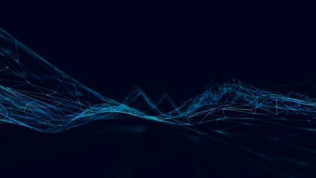 Technology abstract background wave animation. 4K Seamless loop.