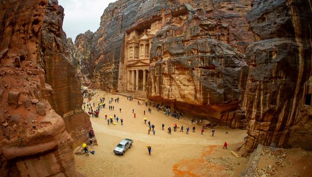Petra Jordan visited by many tourists and considered a wonder of the world 25 February 2020