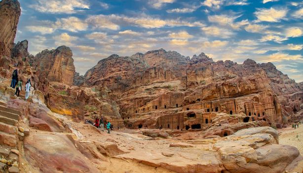 Petra Jordan visited by many tourists and considered a wonder of the world 25 February 2020