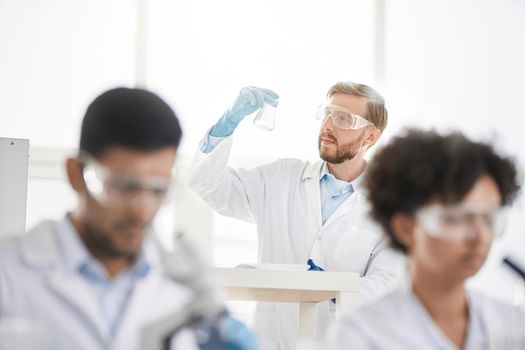 image a group of scientists working in a laboratory. concept of medical research.