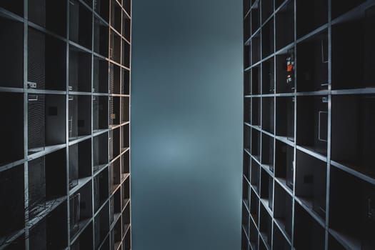 Image of collective housing and cloudy sky sky. Shooting Location: Tokyo metropolitan area