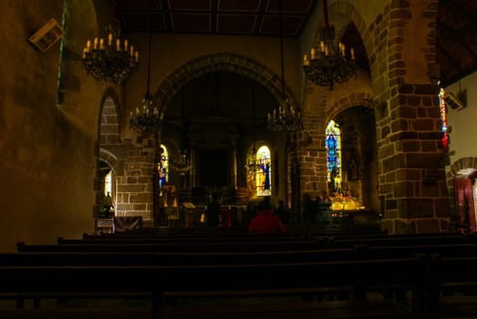 Monthe-Michel Monastery Interior (France Nor Mandy Region). Shooting Location: France, Normandy Region