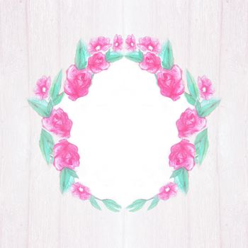 artistic floral frame in vintage style