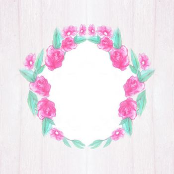 artistic floral frame in vintage style