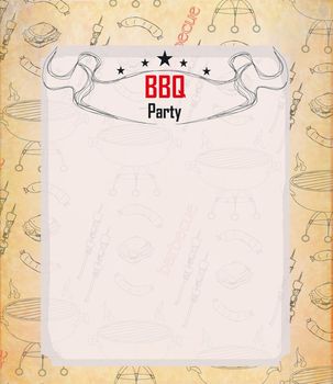 Vintage Barbecue Party Invitation card