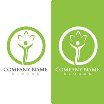 Human character logo sign illustration vector design