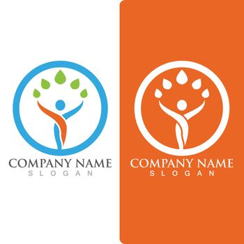 Human character logo sign illustration vector design