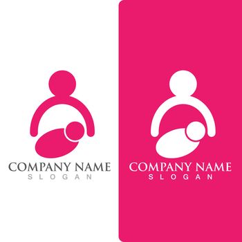 Adoption logo and symbol social icon design template