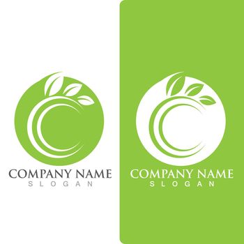  leaf ecology Logos of green Tree nature element vector