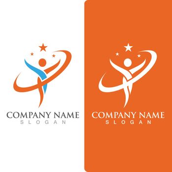 Human character logo sign illustration vector design