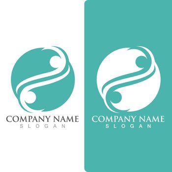 Community group logo, network and social icon vector