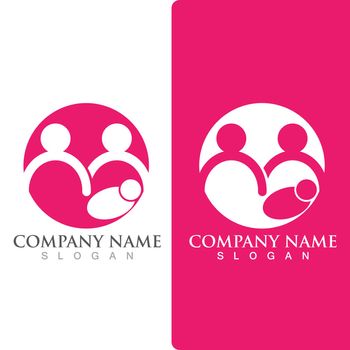 Adoption logo and symbol social icon design template