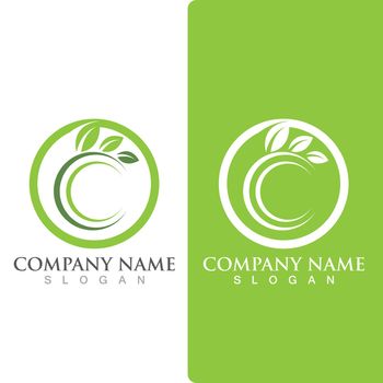  leaf ecology Logos of green Tree nature element vector