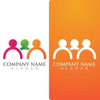 Community group logo, network and social icon vector