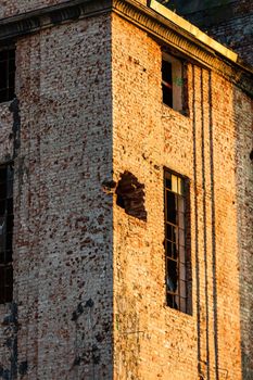 Old brick building in Bucharest downtown