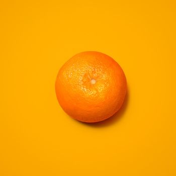 Shot of an orange against a studio background.
