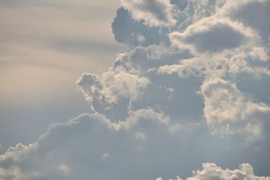 Blue sky full of white clouds, bright blue sky, storm day